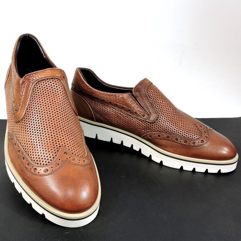 BALDININI 🇮🇹 MEN'S BROWN SOFT LEATHER COMFORT LOAFERS